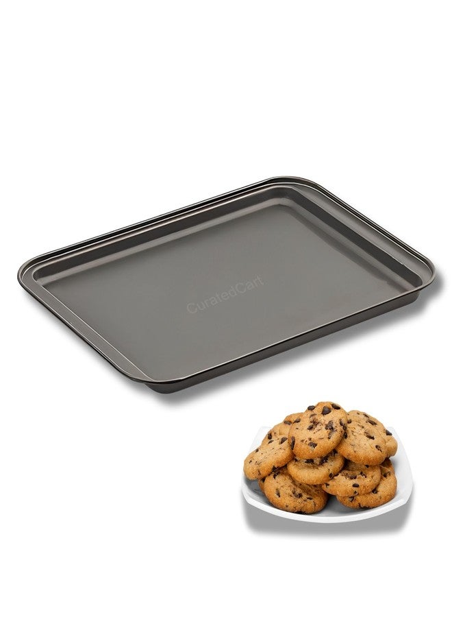 PureBake صينية خبز بيور بيك قطعة واحدة غير لاصقة، صواني خبز من الفولاذ الكربوني غير سامة ذات حواف - مقاومة للخدوش والتشوه والصدأ، صواني خبز فرن من الفولاذ السميك - Image 1