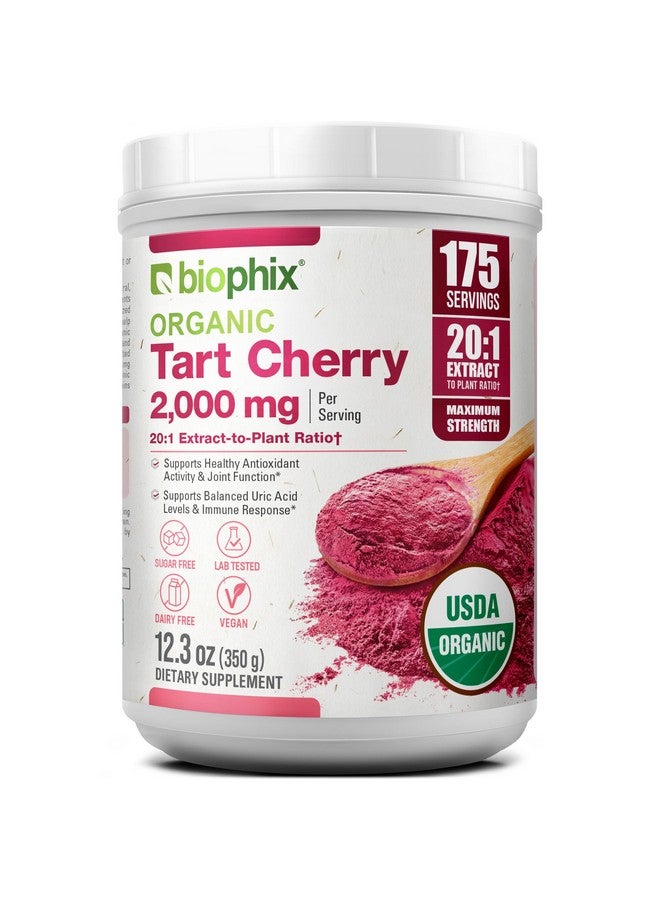 biophix Tart Cherry Powder Organic USDA 20:1 Extract 12.3 oz 350 g - Antioxidant-Rich Superfood - Supports Heart Health - Digestive Health - Natural Flavor - No Sugar Added - Image 1