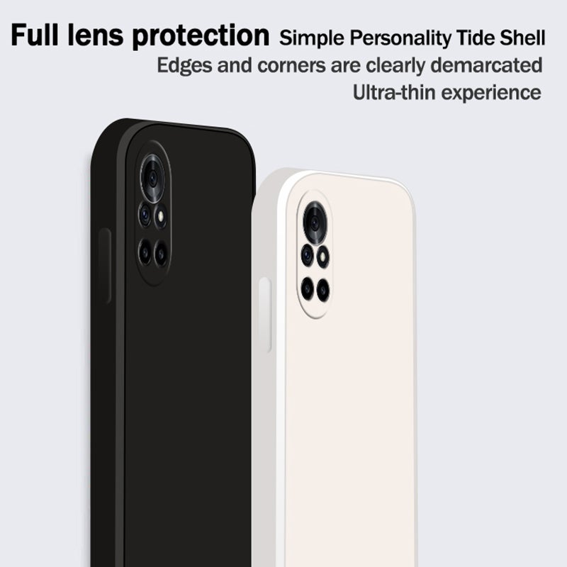 HuHa Protective Cover For Huawei nova 8 5G Solid Color Imitation Liquid Silicone Straight Edge Dropproof Full Coverage Protective Case(Grey) - Image 3
