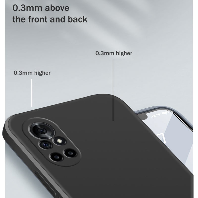 HuHa Protective Cover For Huawei nova 8 5G Solid Color Imitation Liquid Silicone Straight Edge Dropproof Full Coverage Protective Case(Grey) - Image 4