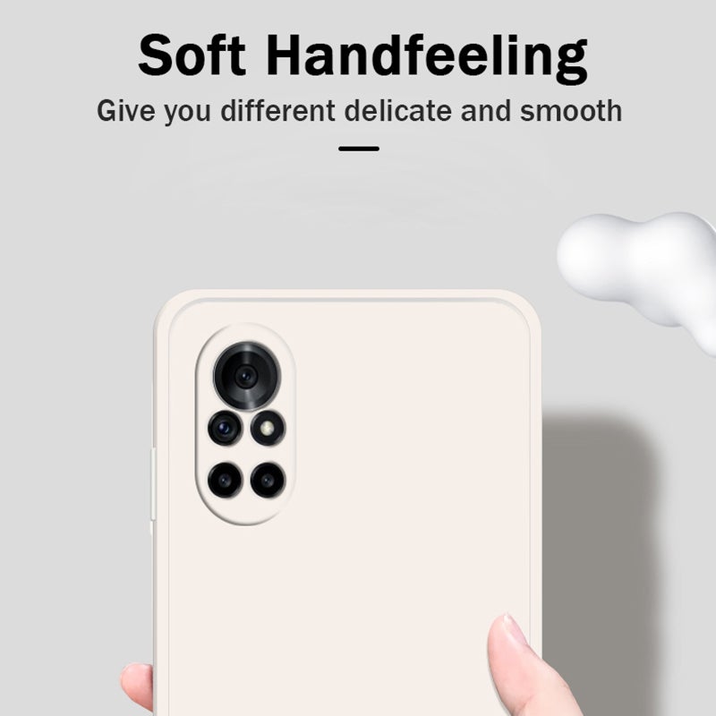 HuHa Protective Cover For Huawei nova 8 5G Solid Color Imitation Liquid Silicone Straight Edge Dropproof Full Coverage Protective Case(Grey) - Image 2