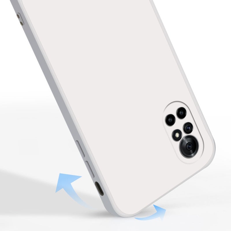 HuHa Protective Cover For Huawei nova 8 5G Solid Color Imitation Liquid Silicone Straight Edge Dropproof Full Coverage Protective Case(Grey) - Image 5