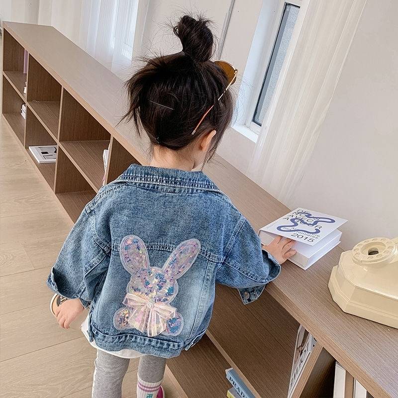 Women'S Children'S Denim Coat 2025 Spring Explosions Small And Medium-Sized Children'S Jeans Princess Style Fashion Wear Joker Jacket - Image 1