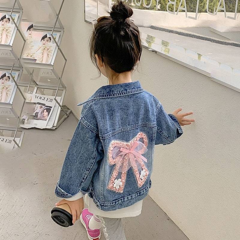 Women'S Children'S Denim Coat 2025 Spring Explosions Small And Medium-Sized Children'S Jeans Princess Style Fashion Wear Joker Jacket - Image 5