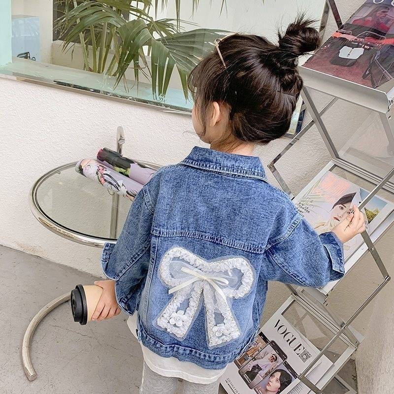 Women'S Children'S Denim Coat 2025 Spring Explosions Small And Medium-Sized Children'S Jeans Princess Style Fashion Wear Joker Jacket - Image 3