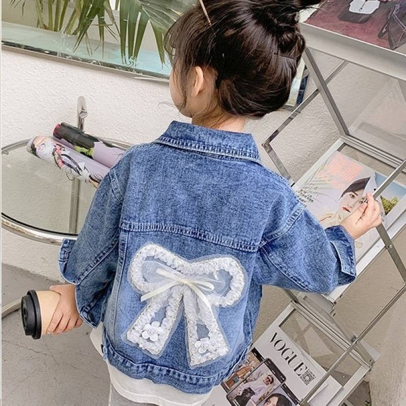 Women'S Children'S Denim Coat 2025 Spring Explosions Small And Medium-Sized Children'S Jeans Princess Style Fashion Wear Joker Jacket - Image 2