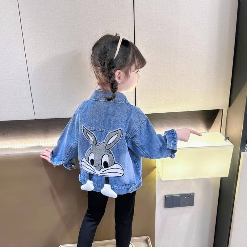 Women'S Children'S Denim Coat 2025 Spring Explosions Small And Medium-Sized Children'S Jeans Princess Style Fashion Wear Joker Jacket - Image 4