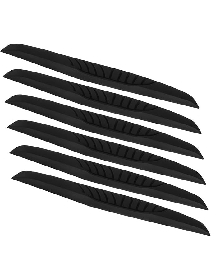 6 Pcs Universal Car Side Door Edge Guards Protector Black Auto Anti Collision Door Trim Molding Crash Scratch Protector Bumper Guard - Image 1