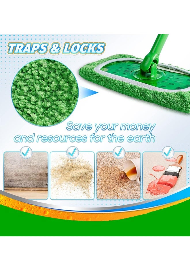 5PCS Washable Microfiber Mop Pads for Swiffer Sweeper, Wash and Reuse Mop Pads Wet and Dry Mop Pads Multi-Surface Reusable Mop Pads Easy Attach Microfiber Pads for Surface and Hardwood Floor Cleaning - Image 5