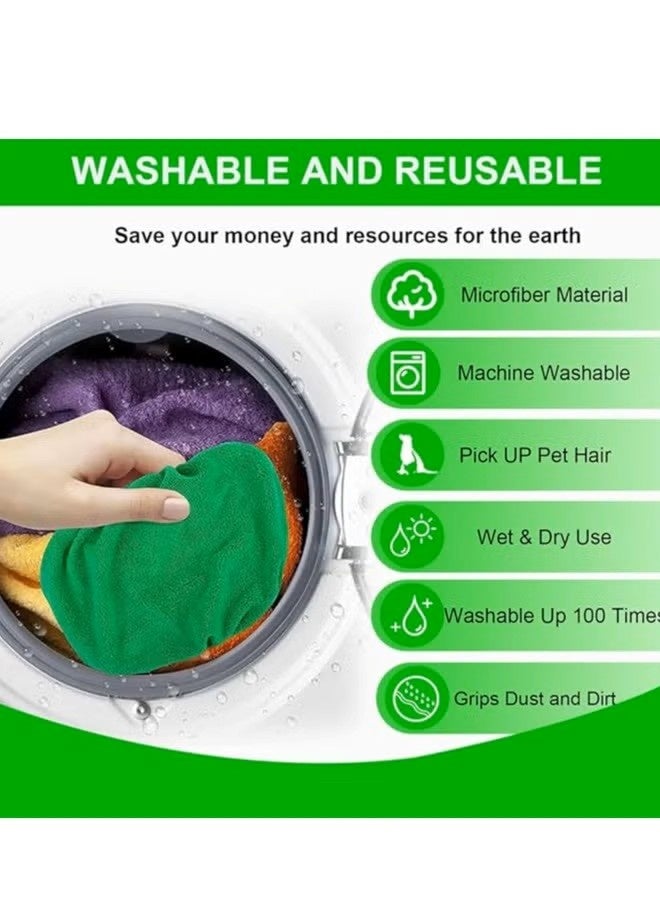 5PCS Washable Microfiber Mop Pads for Swiffer Sweeper, Wash and Reuse Mop Pads Wet and Dry Mop Pads Multi-Surface Reusable Mop Pads Easy Attach Microfiber Pads for Surface and Hardwood Floor Cleaning - Image 4