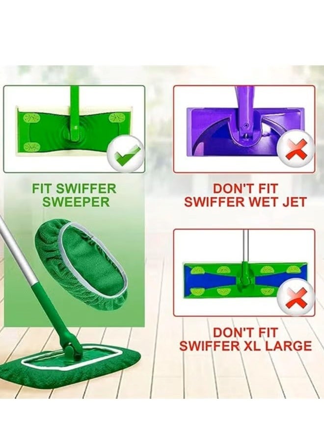 5PCS Washable Microfiber Mop Pads for Swiffer Sweeper, Wash and Reuse Mop Pads Wet and Dry Mop Pads Multi-Surface Reusable Mop Pads Easy Attach Microfiber Pads for Surface and Hardwood Floor Cleaning - Image 3