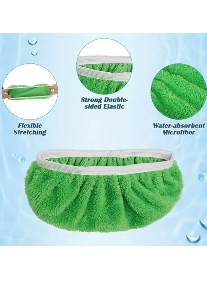 5PCS Washable Microfiber Mop Pads for Swiffer Sweeper, Wash and Reuse Mop Pads Wet and Dry Mop Pads Multi-Surface Reusable Mop Pads Easy Attach Microfiber Pads for Surface and Hardwood Floor Cleaning - Image 2