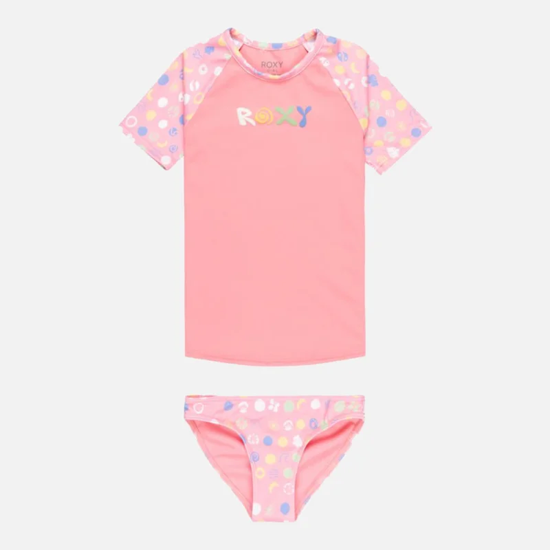 Roxy Roxy Dot Short Sleeves Two-Piece Rashguard Set - Kids