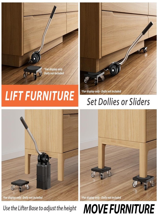 ONEON Furniture Lifter Tool with Height-Adjustable Base - Premium Furniture Jack for Heavy Furniture & Appliances, Effortless Lifting for Pads, Sliders & Mover Setups - Image 2