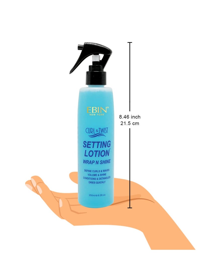 EBIN NEW YORK EBIN NEW YORK Curl & Twist Setting Lotion 8.5 oz/ 250ml | Moisturizing and Hydration, Smoothing with Natural High Shine, Defining Curls All Day Long  - Image 3