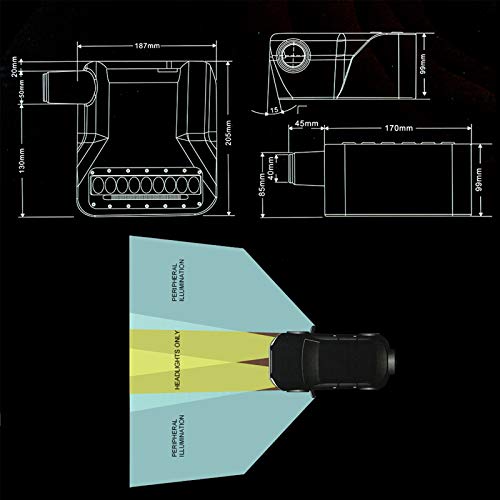 KMFCDAE Side View Mirror Housing with LED White DRL Amber Turn Signals Light Fit for Jeep Wrangler JK JKU 2007-2018 (1 Pair) - Image 4