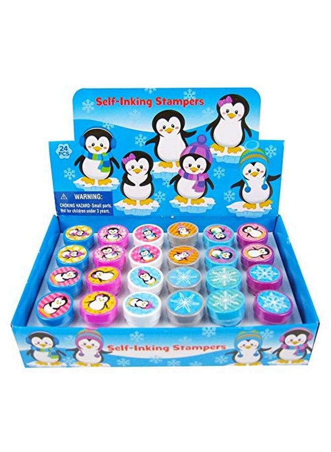 TINYMILLS Tiny Mills 24 Pcs Penguin Assorted Stamps For Kids Self Ink Stamps (12 Different Designs) Birthday Party Stocking Stuffers Party Favors Goody Bag Filler Treats Classroom Rewards - Image 2