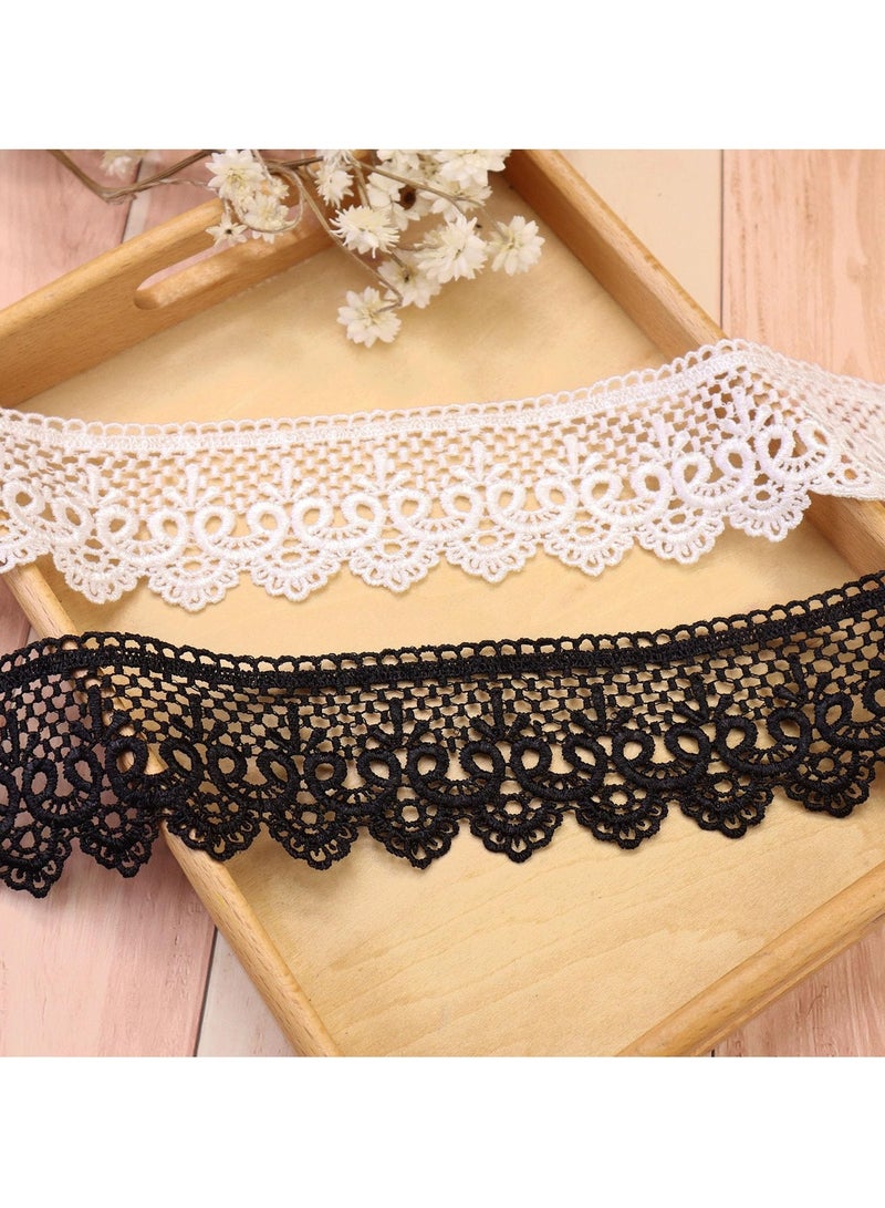 White Lace Trim 5 Yards Venice Lace Ribbon Embroidery Craft Lace for Sewing Clothes Home Party Decoration - Image 4