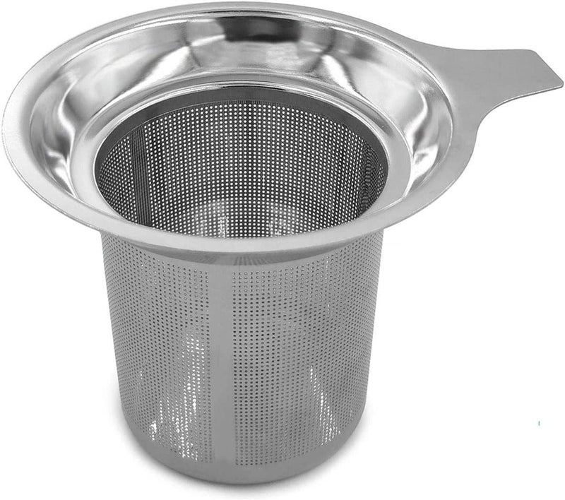 Daycount Stainless Steel Reusable Filter Tea Baskets Mesh Coffee Espresso Strainer Dripper With Holder