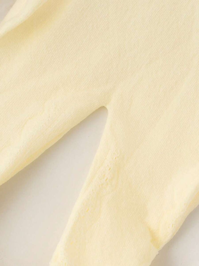 جوارب طويلة دانتيل للبنات مع فيونكات – كولون قطني أنيق وناعم – جوارب أطفال مريحة وقابلة للتنفس بتصميم أميري كلاسيكي - 6-12 اشهر - Image 5