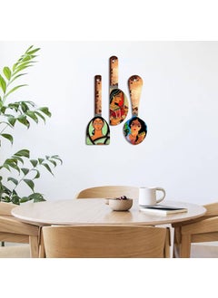PHICAL ART Phical Art Decorative Wooden Printed Wall Spoons Set Of 3 For Home Decor  - Image 3