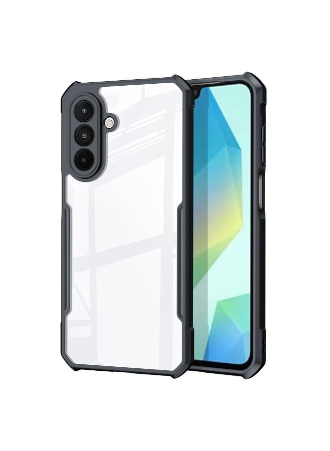 SanHu for Samsung Galaxy A17 4G/5G Case, Ultra Thin Lightweight, Soft TPU Bumper, Acrylic Clear Back Cover Samsung Galaxy A17 4G/5G, Black - Image 1