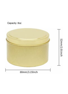 Generic 24 Pcs Candle Tin, 8oz Candle Containers, Candle Jars for DIY Candle Making, Gold Color, Arts & Crafts, Storage and Holiday Gifts (Gold )  - Image 5