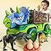 BLmukce Dinosaur Toys for Kids 35 Dinosaur Transport Truck Car Set with 8 Dinosaur Figures  Play Mat Gift for 2 3 4 5 6 7 Year Old Toddler Boys - Image 2