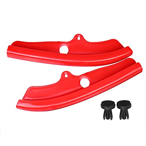SOSEGA Front Bumper Lip Splitter Protector Cover Replacement Part for 2015-2023 Dodge Challenger Scat Pack R/T GT SRT Not for Plus,Widebody (2pcs/Set) (Red) - Image 3