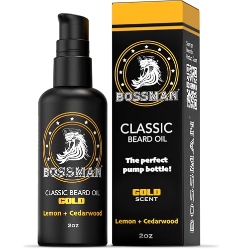 Bossman Organic Mustache & Beard Oil for Men, 2 oz â€“ Natural Beard Moisturizer with Jojoba, Argan & Avocado Oils (Stagecoach Scent) - Image 1