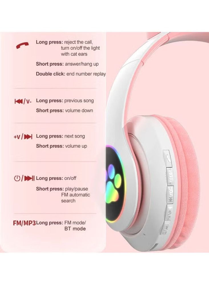 Dream Zone Cat Ears Foldable Headset Multicolour - Image 3