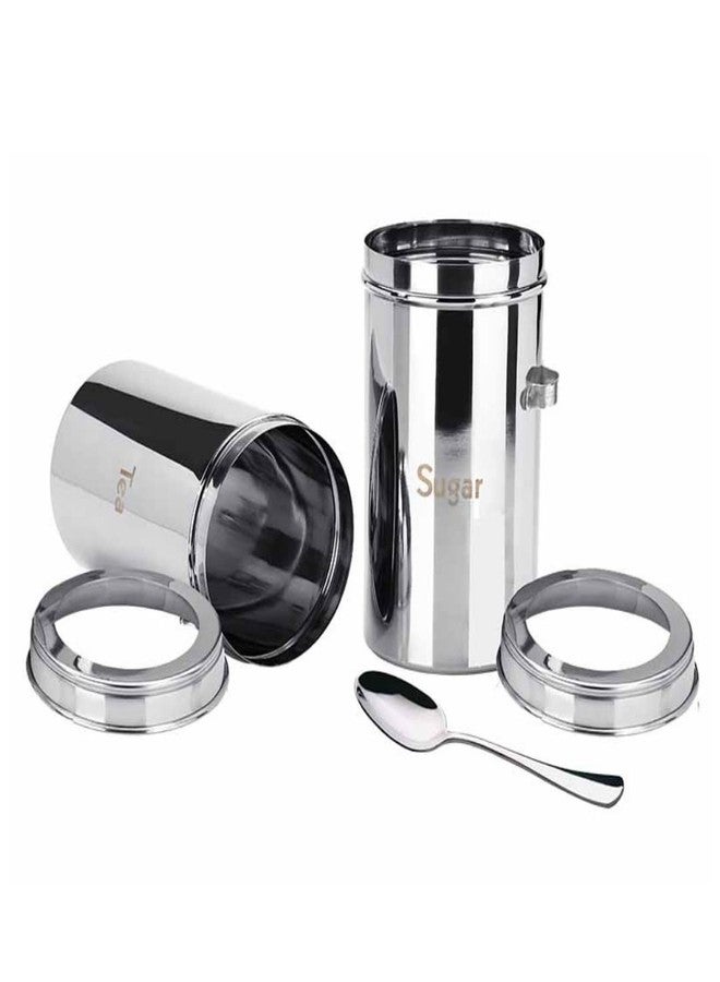 PDDFALCON Stainless steel Top See through jar/dabba Storage Container for kitchen storage|BIS Certified,Jindal Seal & Made In India| Canister for Masala,Honey,Spice,aachar,Sugar (750, round, 2,10046) - Image 2