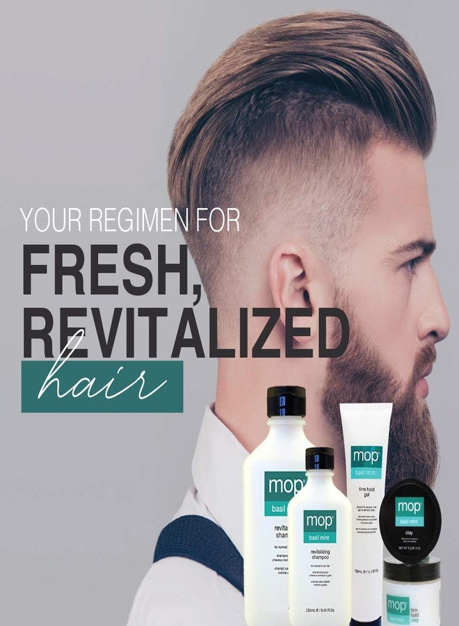 MOP Basil Mint Firm Hold Clay, 2 Oz., Long Lasting Hold, Definition, Textured Matte Finish For All Hair Types - Image 3