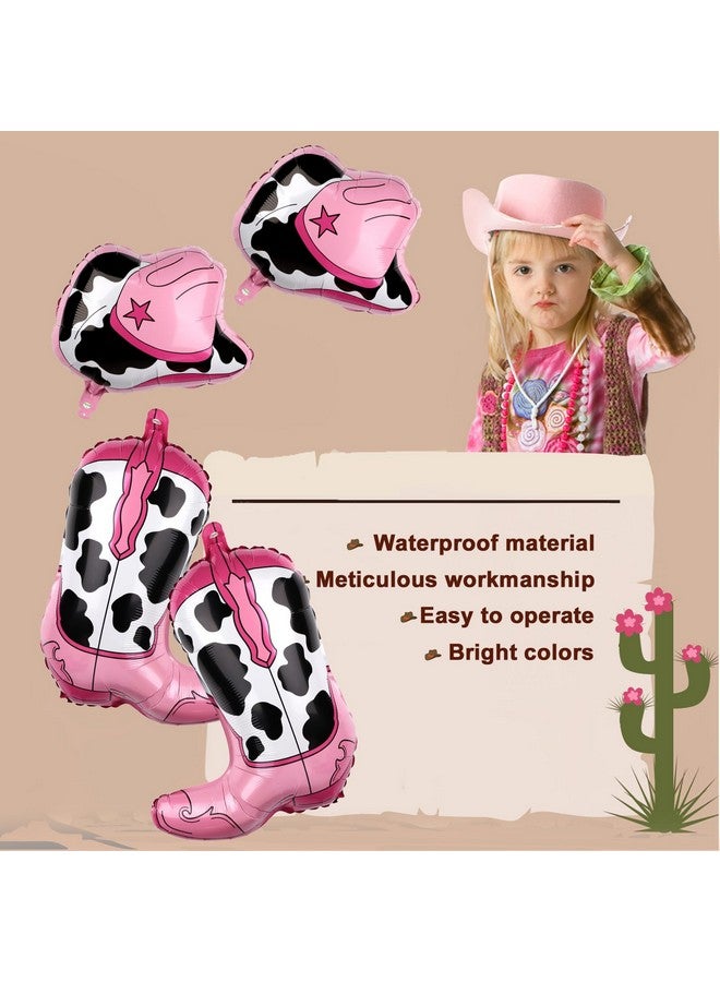PEUTIER Western Themed Party Balloons - Cowboy & Cowgirl with Hat & Boot (8pcs)  - Image 3