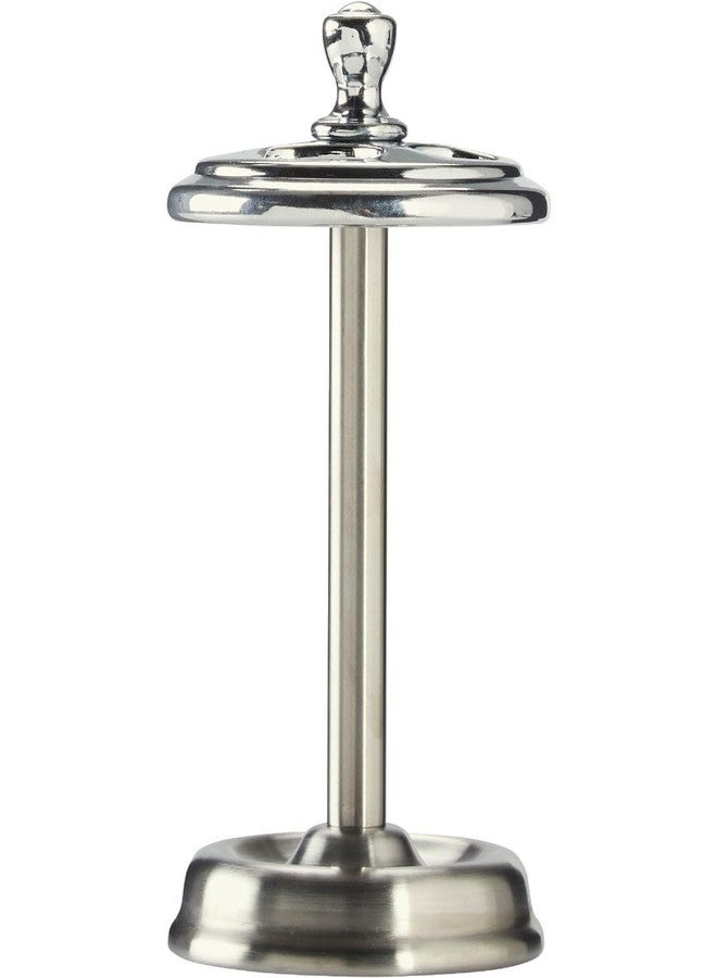 إنترديزاين حامل فرشاة أسنان معدني من InterDesign York، ارتفاع 5.75 بوصة × عرض 3.25 بوصة × طول 3.25 بوصة، مصنوع من الفولاذ المقاوم للصدأ بلون فضي كرومي - Image 2