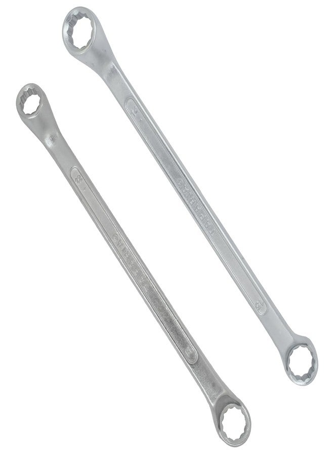 Taparia Ring Spanner – 12mm x 13mm,14mm x 15mm, Chrome Plated Finish - Ideal for Industrial Use