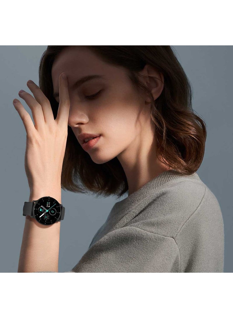 ساعة ذكية ZL02C Pro مع تتبع معدل ضربات القلب ومكالمات BT وشاشة دائرية مقاس 1.28 بوصة للجنسين (وردي) - Image 3