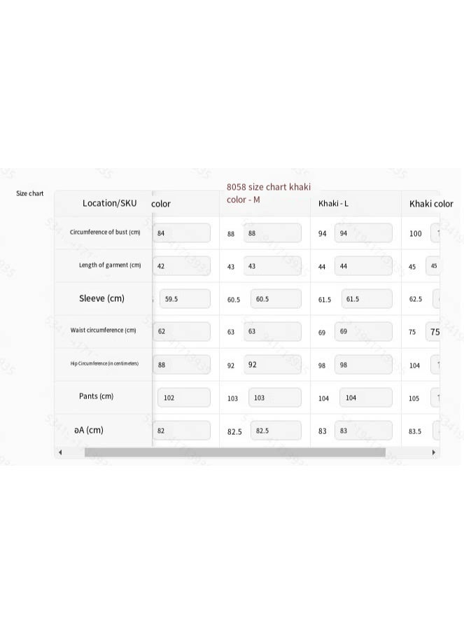 general 2025-2026 Leisure Solid Color Two-Piece Set - Front Tied Long-Sleeved Short-Sleeve Top and A-Line Pants Set - Image 3