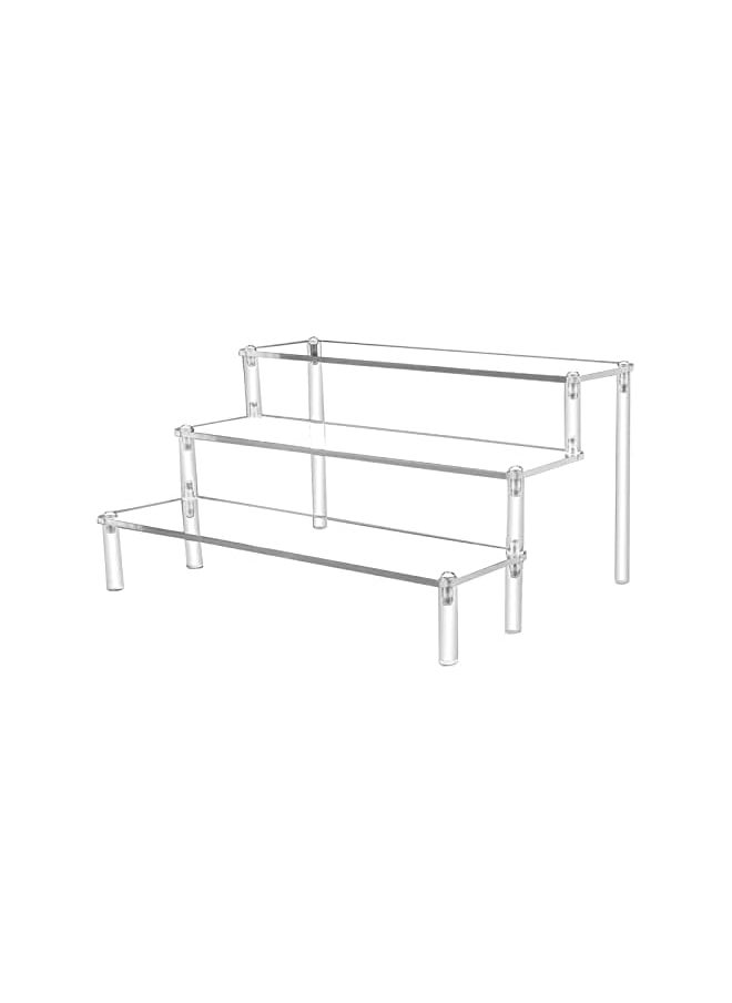 The Bros Acrylic Display Rack Risers, 3-Tier Transparent Display Stand Ladder Display Rack Cartoon Jewelry Display Rack for Collections, Tabletop Figures Acrylic Display Stand for Decoration Organizer  - Image 2