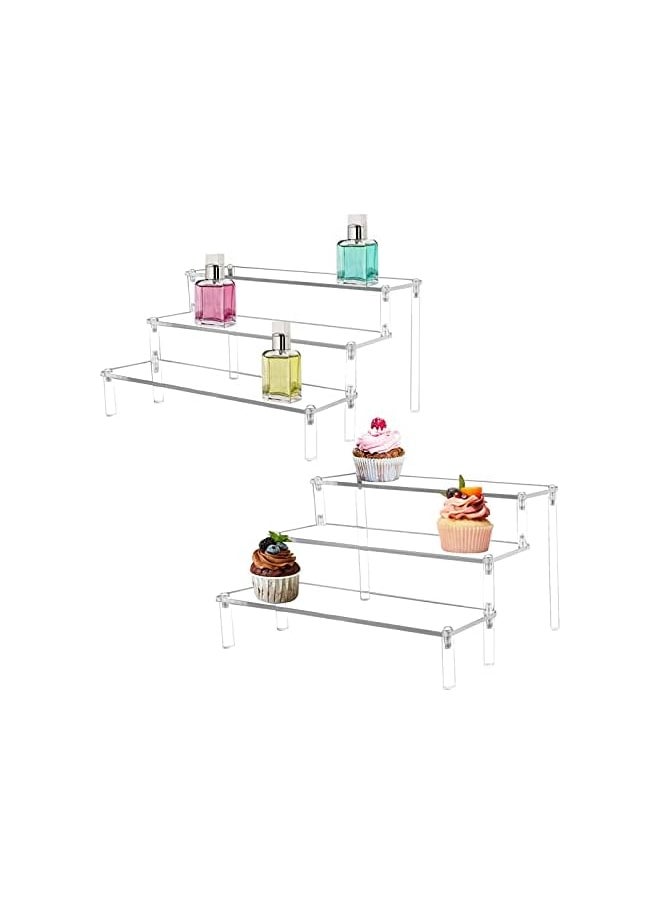 The Bros Acrylic Display Rack Risers, 3-Tier Transparent Display Stand Ladder Display Rack Cartoon Jewelry Display Rack for Collections, Tabletop Figures Acrylic Display Stand for Decoration Organizer  - Image 4