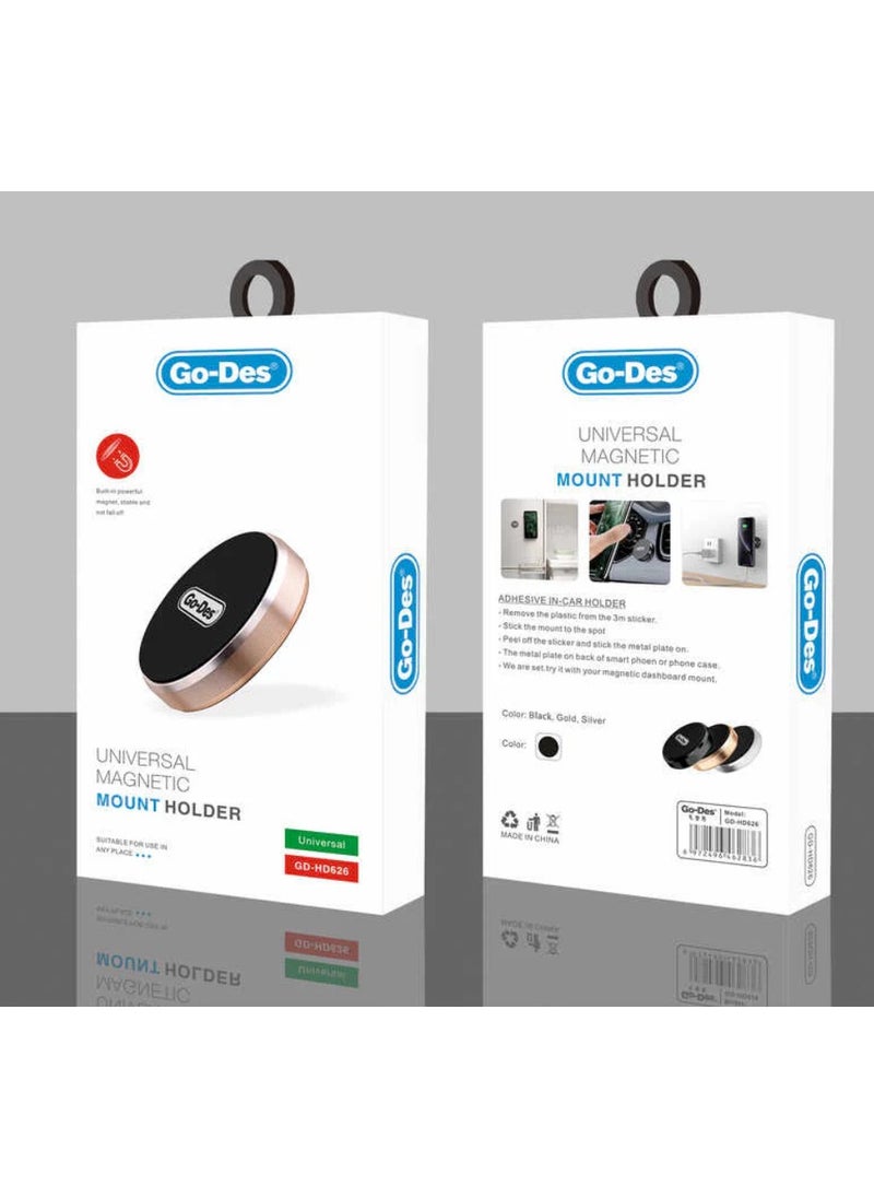 GO-DES - Go Des GD-HD626 In-Car Magnetic Phone Holder Adhesive Design - Image 1