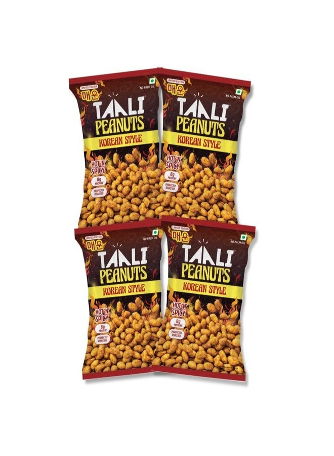 Taali Roasted Korean Peanuts |Crunchy Snack, Namkeen | Rich in Protein | 140g Each (Pack of 4) - Image 1