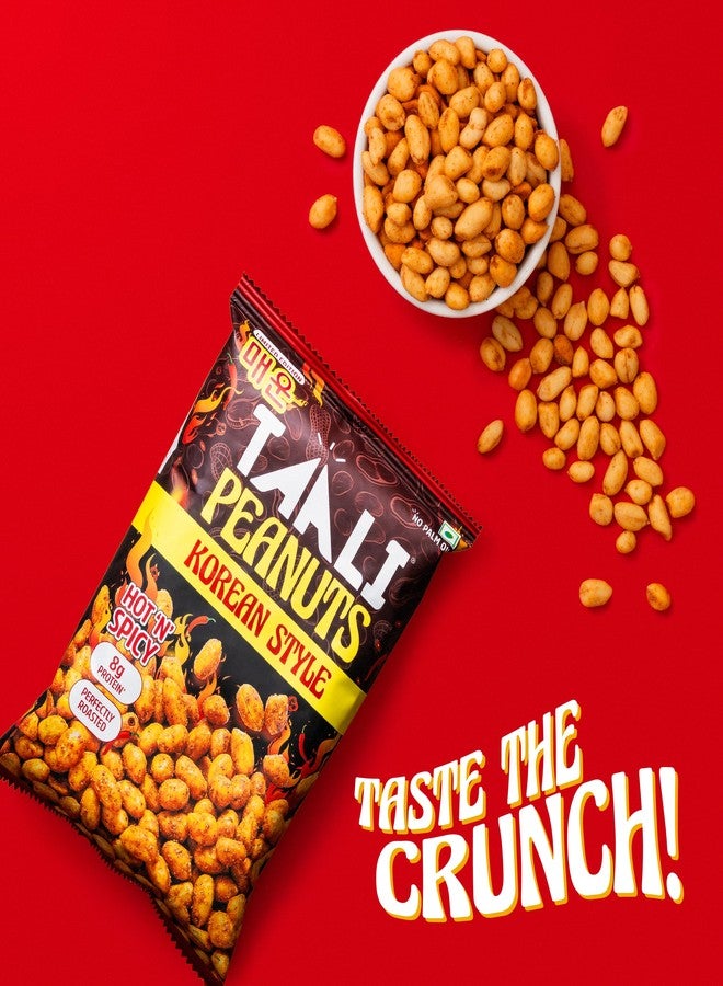 Taali Roasted Korean Peanuts |Crunchy Snack, Namkeen | Rich in Protein | 140g Each (Pack of 4) - Image 2