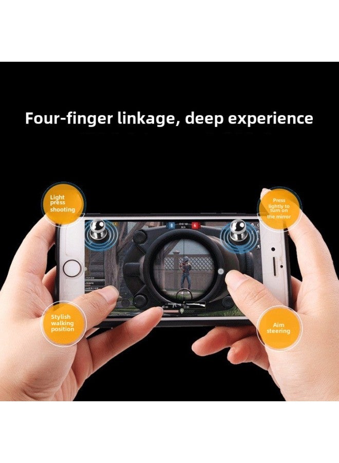 Chicken Eating Artifact Mobile Phone Tablet Universal Game Button Chicken Eating Peace Elite Shooting Quick Assistant Artifact-Product Color:Silver Pair Of 2 [with Packaging]  - Image 4