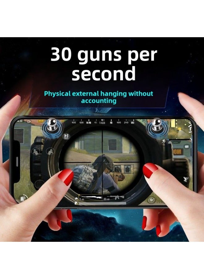 Chicken Eating Artifact Mobile Phone Tablet Universal Game Button Chicken Eating Peace Elite Shooting Quick Assistant Artifact-Product Color:Silver Pair Of 2 [with Packaging]  - Image 2