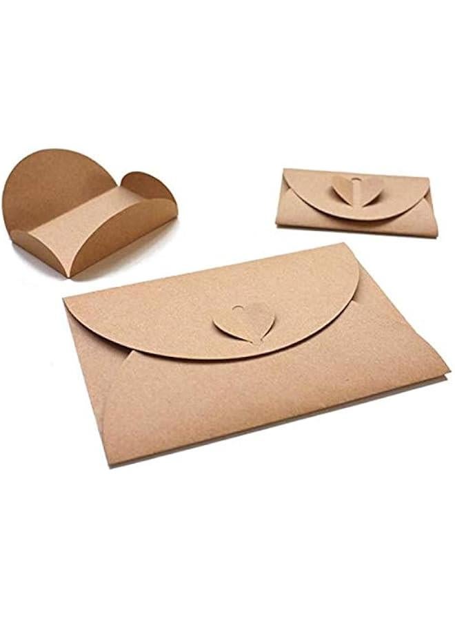 Arabest 100Pcs Premium Gift Card Envelopes, 4 x 2.8 inch Mini Greeting Cards, Small Gift Card Holders with Heart Shaped Clasp, Mini Envelopes for Note Cards, Weddings Holidays Baby Showers Birthdays - Image 4