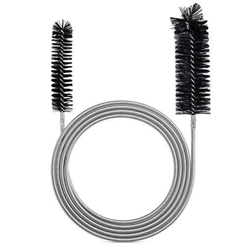 RayTour Drain Brush Pipe Cleaning Brush Slim Drain Hole Cleaning Tool Hose Flexible Feeding Tube Cleaning Brush Black Color - Image 1