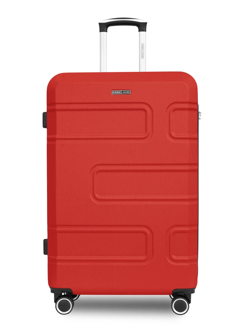 PARAJOHN UrbanShield 20-Inch Hard Shell Carry-On Luggage Trolley Bag, Lightweight with 360° Spinner Wheels, Durable Travel Suitcase for Cabin and Hand Luggage - Red