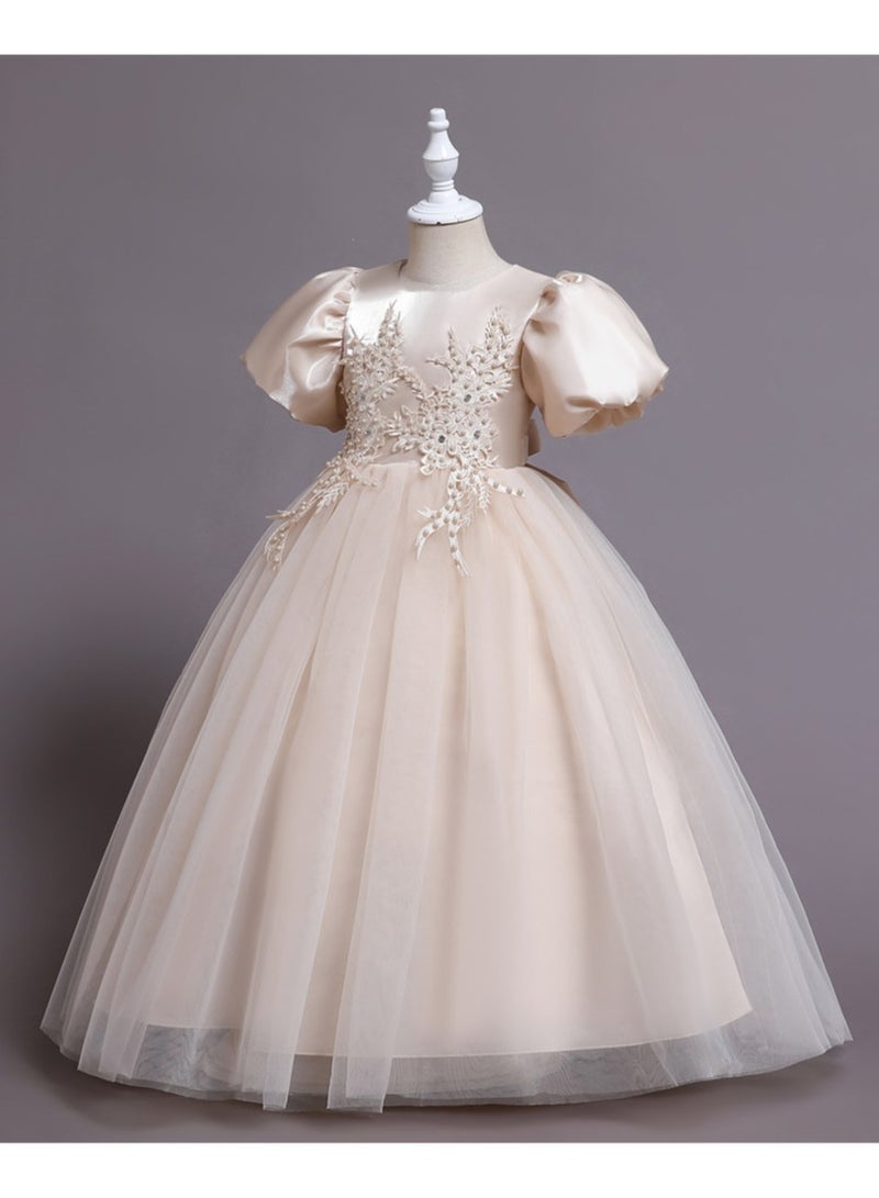 D'Daniela Embroidered Satin Dress - Image 2