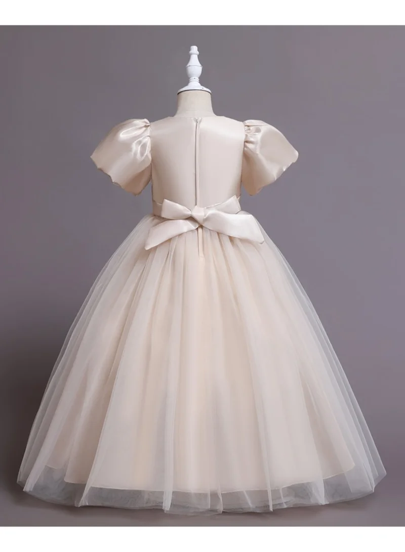 D'Daniela Embroidered Satin Dress